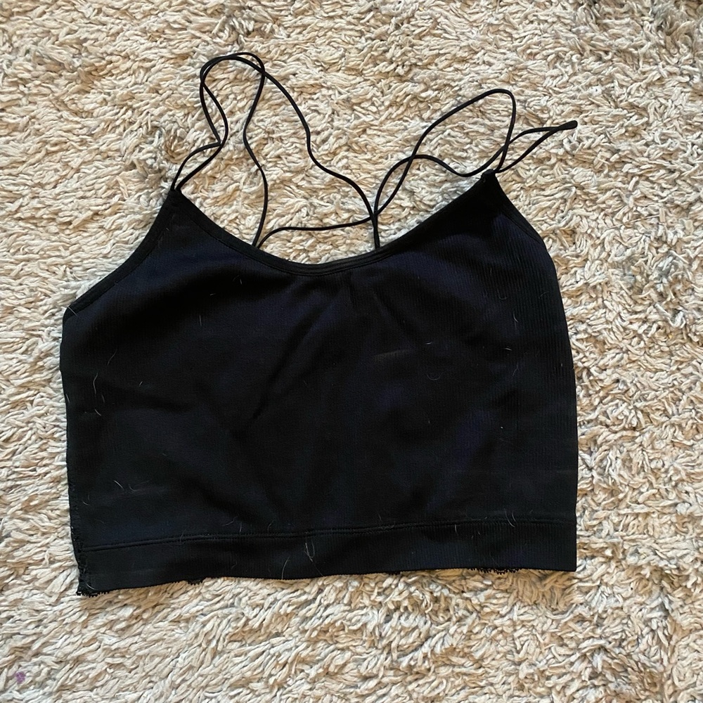 Women’s lace backed crop top